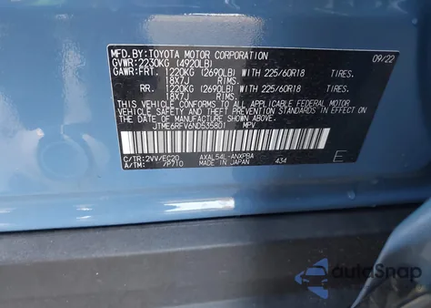 2022 Toyota Rav4 Hybrid Xse z USA, uszkodzony, nr VIN JTME6RFV6ND535801